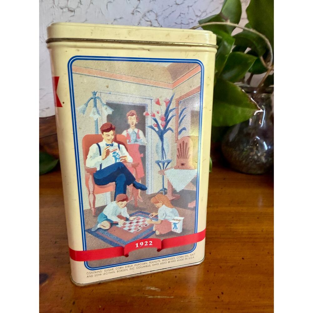 Vintage 1993 Cracker Jack 100th Anniversary Commemorative Tin Popcorn Canister